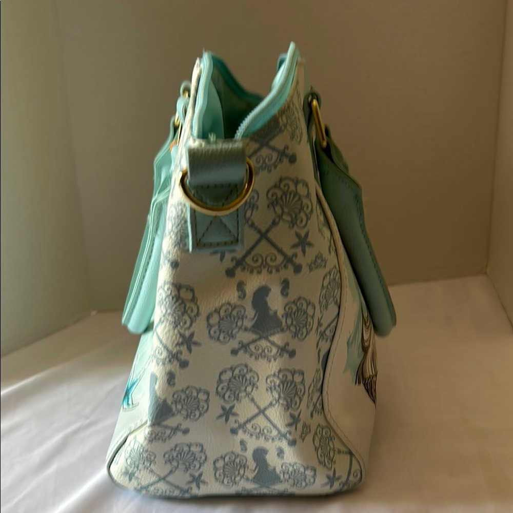 Disney Loungefly Ariel Satchel Tote Handbag The Little Mermaid Aqua - Picture 4 of 9